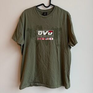 OVO Men's Army Green Flag Graphic Tee